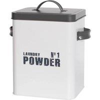Nordara Metal Laundry Detergent Storage Container - White Powdercoated