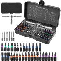 Nordara 40-in-1 Magnetic Ratchet Screwdriver Set Multi Bit DIY in Black