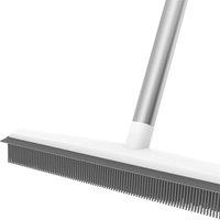 Nordara Rubber Broom Squeegee Long Handle Pet Hair Remover in Grey