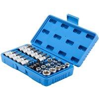 SPETLEK 34pc Torx Star Bits Set E T Sockets with Case