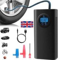 Nordara Cordless USB Car Tyre Inflator Digital Air Compressor UK in Black