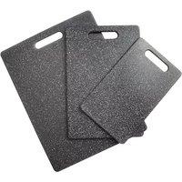 Nordara 3 Piece Chopping Board Set Kitchen Worktop Protector in Black