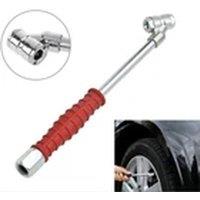 EONLION Twin Hold-on Air Line Tyre Inflator Closed End Valve Connector Tool in Red