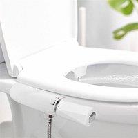 SPETLEK Bidet Toilet Seat Attachment Self Cleaning Dual Nozzle in White