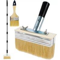 SPETLEK 7 Inch Decking Paint Brush Stain Applicator with 60 Inch Long in Brown