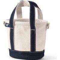 Lands' End Women's Mini Open Top Canvas Tote in Navy