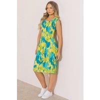 Klass. Women's Floral Print Pleated Dress | Size: Small