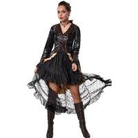 tectake Women's Steampunk Rebel in Black | Size: Small