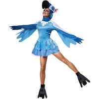 tectake Women's Cute Bird Of Paradise Costume in Blue | Size: XL