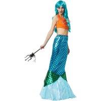 tectake Costumes Fantasy Women's Mermaid 3 in Blue | Size: XL
