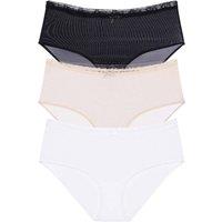Dorina Women's Essential Microfibre Brief 3 Pack in White | Size: Small
