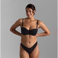 Dorina Women's Perfect Lace Black Thong 2 Pack | Size: Small