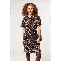 Blue Vanilla Women's Black Mark Making Crew Neck Dress | Size: XL
