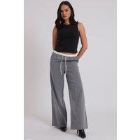 Urban Bliss Women's Grey Double Waistband Elasticated Trouser | Size: 12