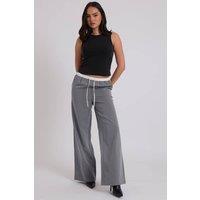 Urban Bliss Women's Grey Double Waistband Elasticated Trouser | Size: 16