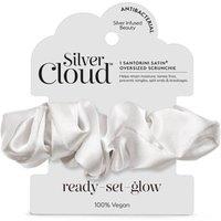 Silver Cloud Women's Satin+ Oversized Scrunchie Santorini White