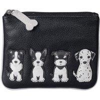 Mala leather Women's Sitting Dogs Coin & Card RFID Leather Purse in Black