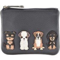 Mala leather Women's Sitting Dogs Coin & Card RFID Leather Purse in Grey