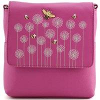 Mala leather Women's Moonflower Bee Floral Leather Mini Crossbody Bag in Pink | Size: Small