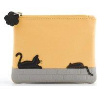 Mala leather Women's Cat & Mouse RFID Leather Coin & Card Purse in Yellow | Size: Small