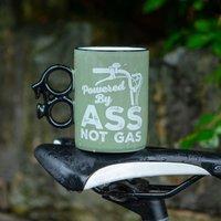 Boxer Gifts Men's Novelty Bike Mug - Powered By Ass - Funny Gifts