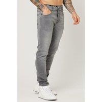 Voi London Men's Taper Fit Stretch Jeans in Grey | Size: 40R
