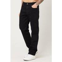 Voi London Men's Straight Fit Stretch Jeans in Black | Size: 30R