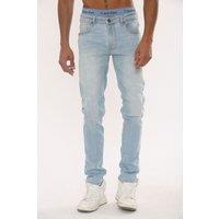 Voi London Men's Taper Fit Stretch Jeans in Light Blue | Size: 34L