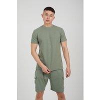 Brave Soul Men's Crew Neck T-Shirt in Pale Green | Size: XL