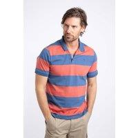 Weird Fish Men's Ronald Striped Polo Shirt in Light Red | Size: 4XL