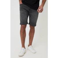 Threadbare Men's 'Edmonton' Turn Up Denim Shorts in Grey | Size: 30R