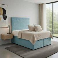 DS Living Muse Duck Egg Divan Bed in Light Blue | Size: Double