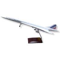netfurniture Model Plane Concorde Air France Replica Realistic Large Scale with Voice Automated Lights in White