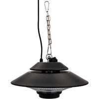 VFM e-Store Deluxe Ceiling Mounted Heater Instant Heat Infrared Gazebo Patio Lamp in Black