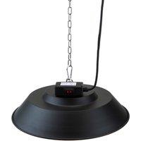 VFM e-Store Ceiling Mounted Halogen Heater Black Slim Instant Heat Gazebo Lamp