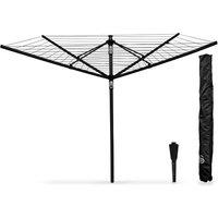 Swan Stealth Aluminium Rotary Airer in Black