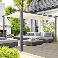 Oseasons Acorn Aluminium 3m or 4m Pergola Gazebo in White | Size: Medium