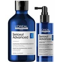 L'Oreal Professionnel Serioxyl Advanced Purifier & Bodifier shampoo for thinning hair 300ml & Serioxyl Advanced Denser Hair Serum for thinning hair
