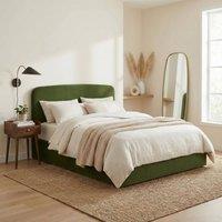 FurnitureboxUK Amelie Green Velvet Ottoman Double Bed Frame | Size: King