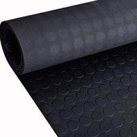 Ark Mat Rubber Flooring Matting - 1.2m x 5m x 3mm - Coin Pattern in Black