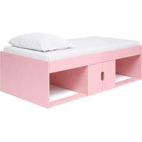 Kidsaw Low Single 3ft Cabin Bed Frame, Pink in Baby Pink
