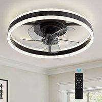 Harper Living 50cm Ceiling Fan with Lights & Remote, 55W 4400LM Dimmable 3 Colours in Black