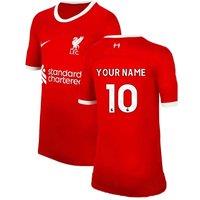 Liverpool FC Junior 2023 2024 Home Shirt Your Name in Red | Size: Small