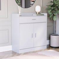 HD Designs Dalby 2 Door 1 Drawer Shoe Cabinet Storage in White