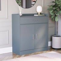 HD Designs Dalby 2 Door 1 Drawer Shoe Cabinet Storage in Grey