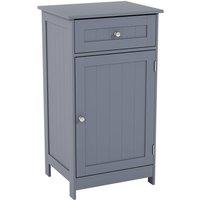 HD Designs Modern 1 Door 1 Drawer Freestanding Cabinet Bathroom Storage in Grey