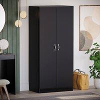 HD Designs 2 Door Wardrobe MDF 1700x760x470 mm in Black