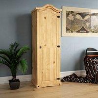 HD Designs Corona 1 Door Wardrobe Solid Pine 1780 x 570 x 500 mm in Brown