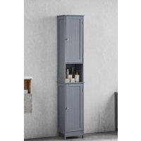 Home Discount Bath Vida Priano 2 Door Tall Cabinet Cupboard Bathroom Storage 1700 x 320 x 300 mm in Dark Grey