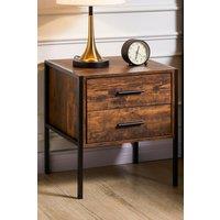 HD Designs Brooklyn 2 Drawer Chest Of Drawers Storage Bedroom Furniture in Dark Brown